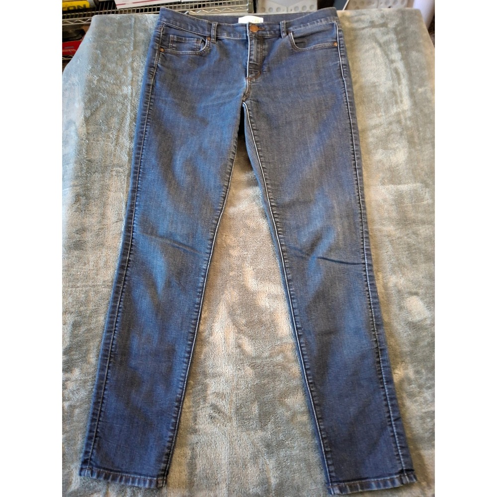 Ann Taylor Loft Womens Skinny Jeans Medium Blue Wash Denim Pants